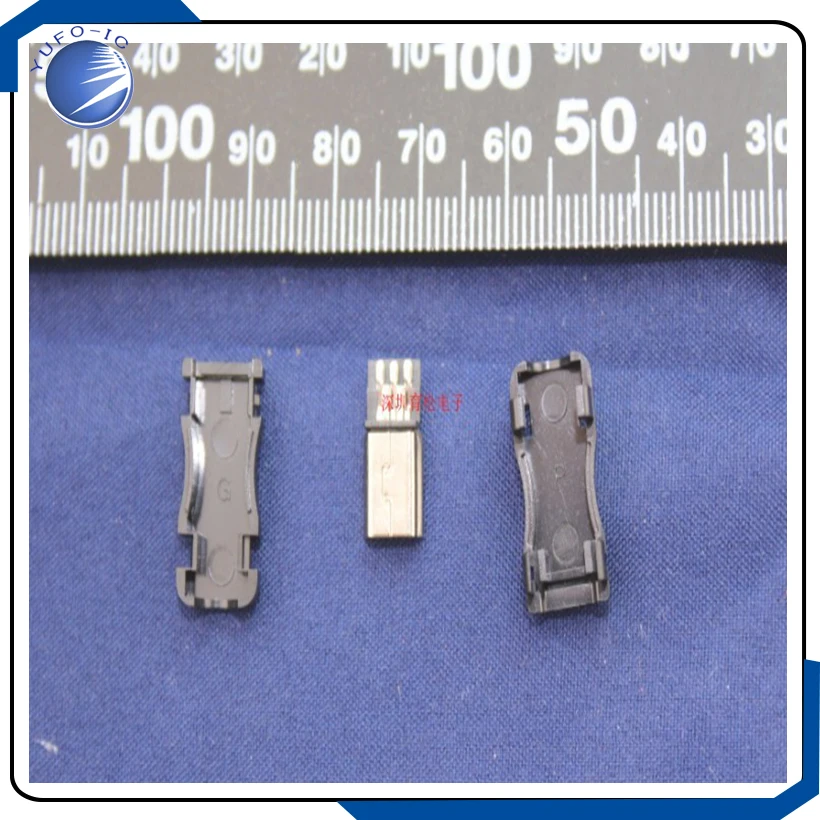 10PCS/LOT  Mini USB male head -5PF with shell male head MINIUSB plug (shell width 9MM)