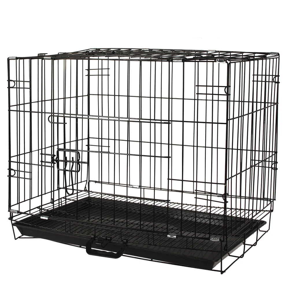 Foldable Aluminum Stainless Steel Pet Dog Cat Cage Crate Enclosures Trap