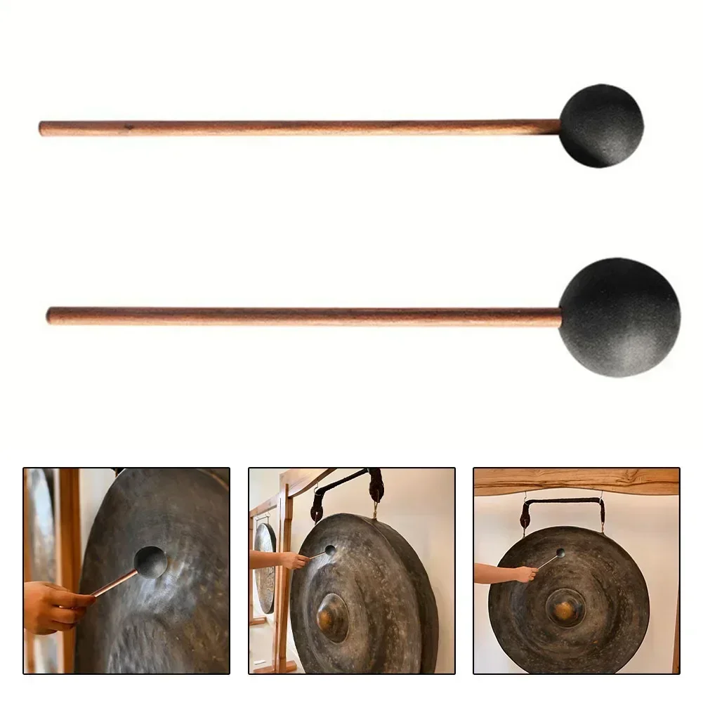 1PC Wieloryb Stick Ball Materiał silikonowy Make Sound Mallet Drewniany do zabawy Gong Sound Healing 20.5cm 21.5cm Część perkusyjna