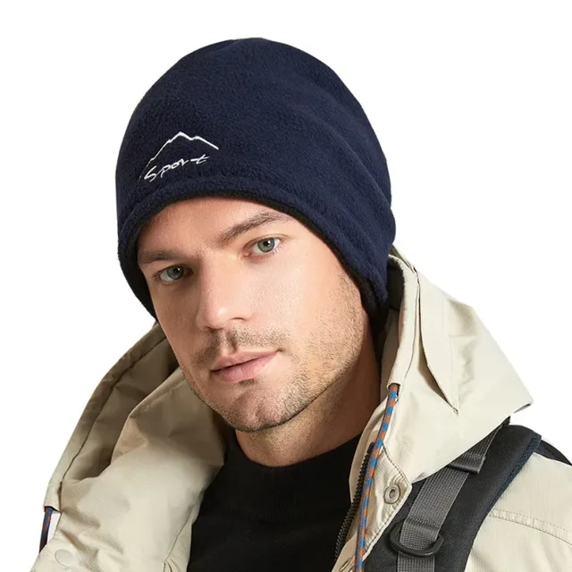 Zimowa ciepła osłona uszu czapka miękka męska narciarska snowboardowa jazda na rowerze przyjazna dla skóry wędrówka Polar runo Running Windproof Hat