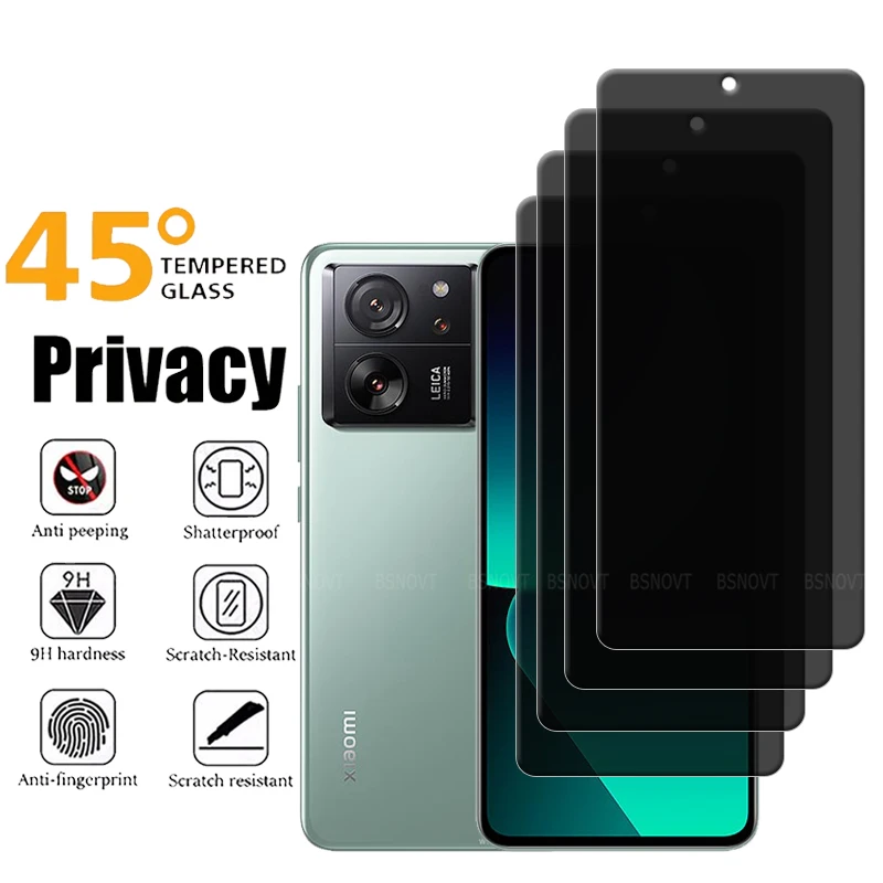 

4/3/2/1Pcs For Xiaomi 13T Pro Glass Xiaomi 13T Pro Tempered Glass Protective Anti-Spy Privacy Screen Protector Xiaomi Mi 13T Pro
