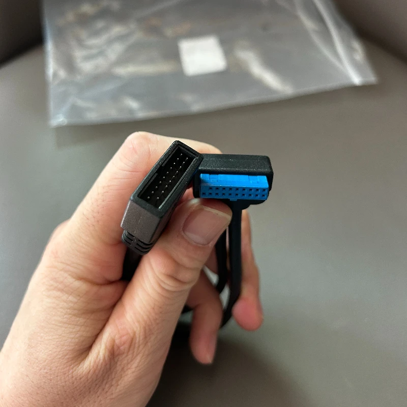 USB 3.0 19 Pin Motherboard Front And Rear Panel Connector Cable Male to Female Extension Cable 19Pin With Up/Left/Right Bend