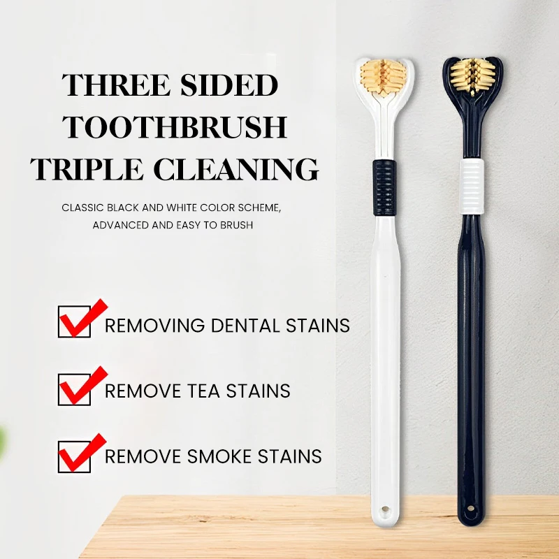 

Three-Sided Soft Bristle Toothbrush Adult Toothbrush Ultra-Fine Soft Bristle Oral Care Safe Toothbrush, Oral Health