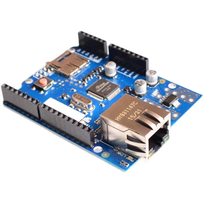 Ethernet W5100 R3 Network Shield TF Card Ethernet with PoE Module Compatible with Arduino UNO R3 for IoT