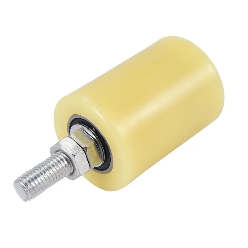 AEE3-2PCS 50X70mm PP Staal Platte Rollager Begeleiden Wiel 6201 M12 Schroef Voor Elektrische Deur Schuifpoort