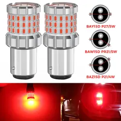 BMTxms 2pcs 4000lm 1157 P21/5W BAY15D LED BAW15D PR21/5W Brake Lights Canbus BAZ15D P21/4W Tail Stop Bulb Auto DRL Signal Lamp