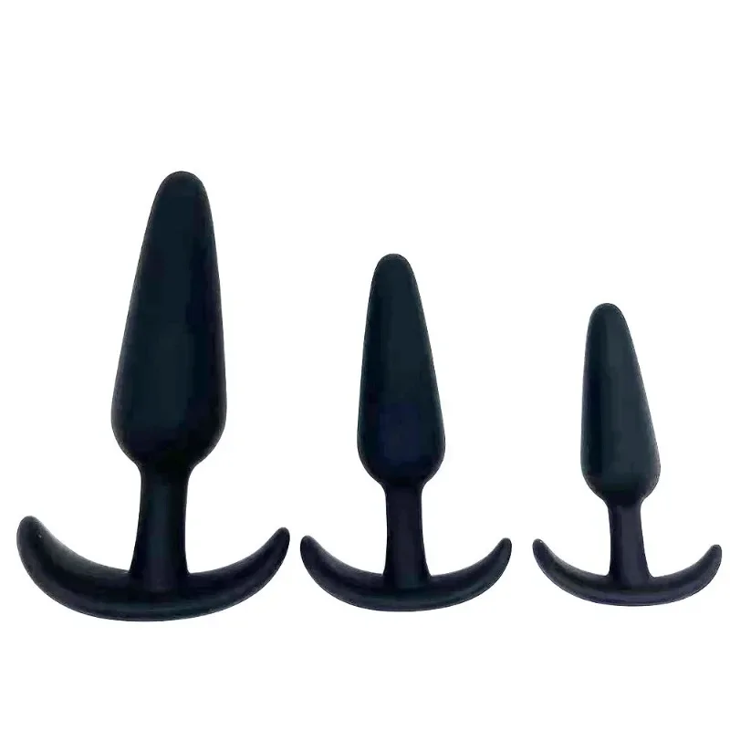 

3 Sizes Anal Plug 100% Safe Silicone Dildo Anal Butt Plug Unisex Wearable Stopper Adults Sex Toys for Men/Women Trainer Massager