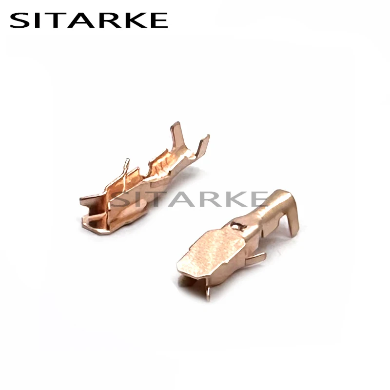

50 Pcs Car DJD027 Instrument Lamp Holder Crimping Terminal Wide Lamp Wire Splice Pin for Volkswagen Golf Display