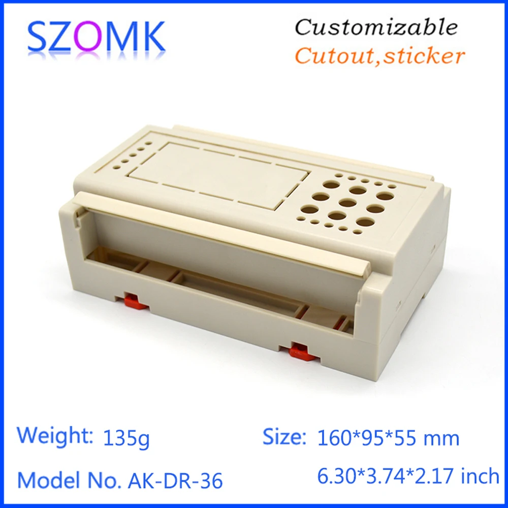 1Piece 160*95*55mm szomk plastic PLC electrical enclosure plastic case din rail plastic control switch housing box