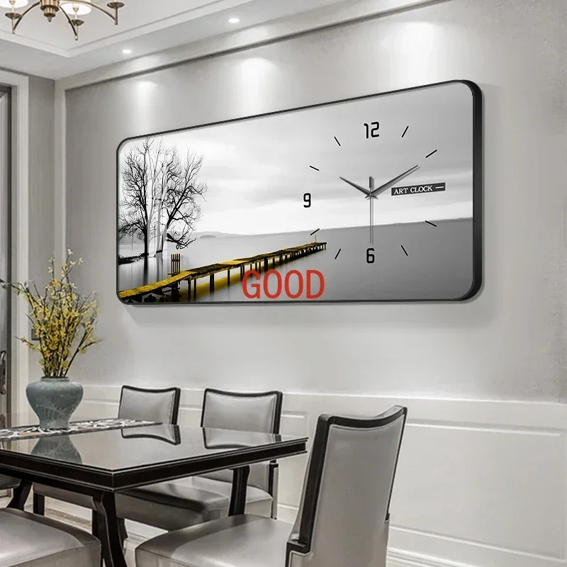

Living room home fashion decoration wall clock modern minimalist restaurant decoration painting table hanging wall mute clock