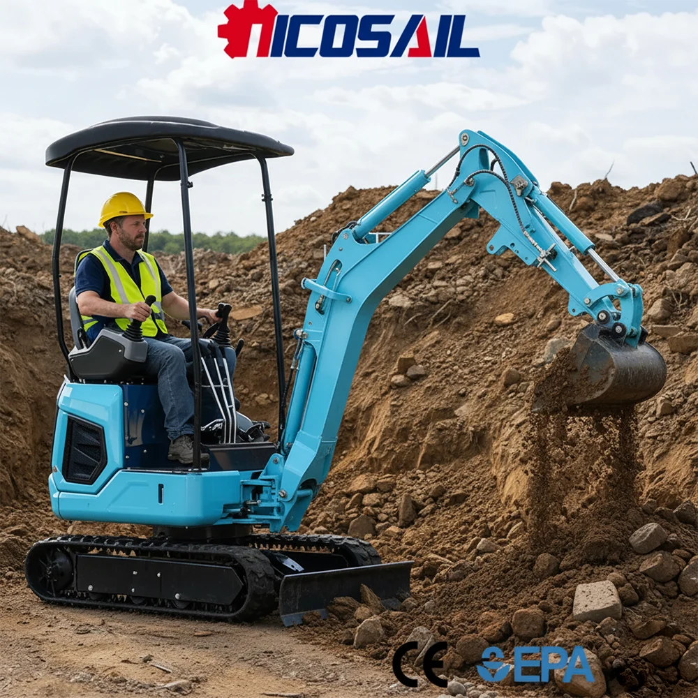 

1.8 Ton Compact Crawler Excavator CE Approved Euro 5 High Efficiency for Building Site