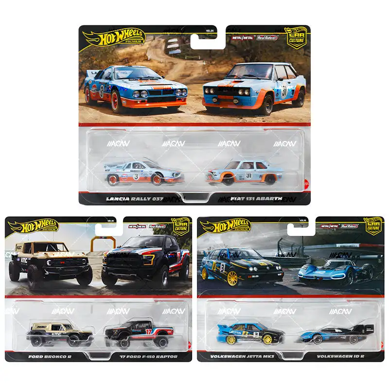 

Hot Wheels Cars Premium Car Culture Lancia Rally 037 & Fiat 131 Abarth 1/64 Metal Die-cast Model Collection Toy Vehicles HBL96