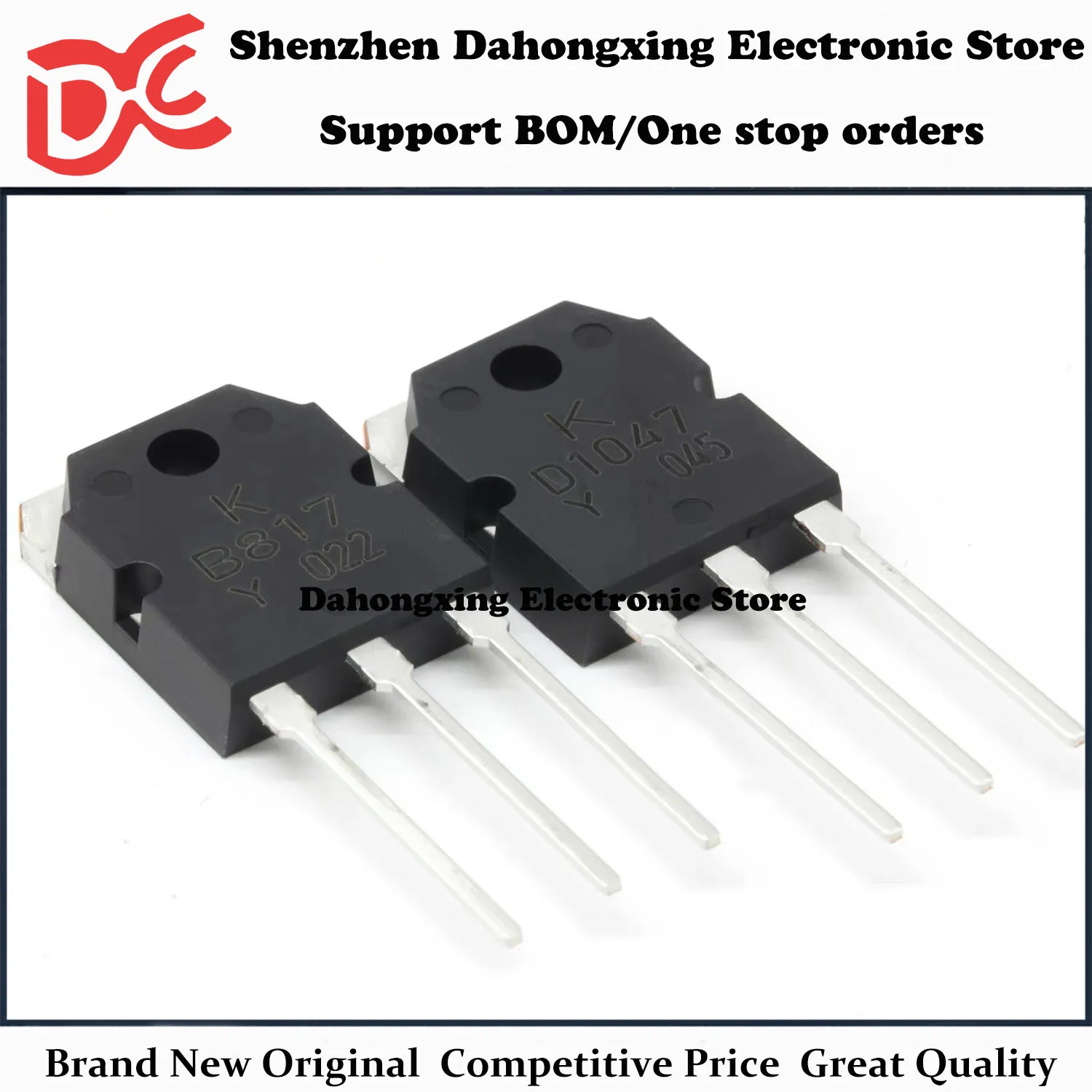 

New Original 10Pairs KTB817 B817 + KTD1047 D1047 TO-3P Audio Amplifier Transistor Electronic Components Great Quality