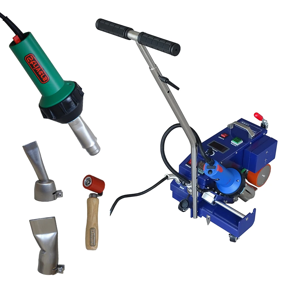 3600W 220V Automatic PVC TPO EVA Roof BannerTarpaulin Waterproof Membrane Roofing Welding Machine Kit With 1600W Welding Tool