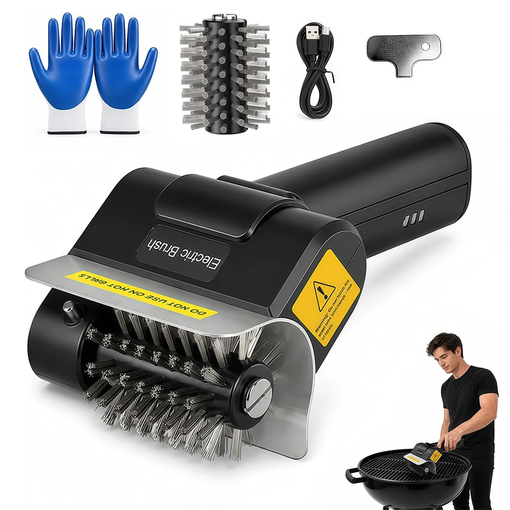 Outdoor Power Grill - Wireless Electric Grill Brush BBQ Power