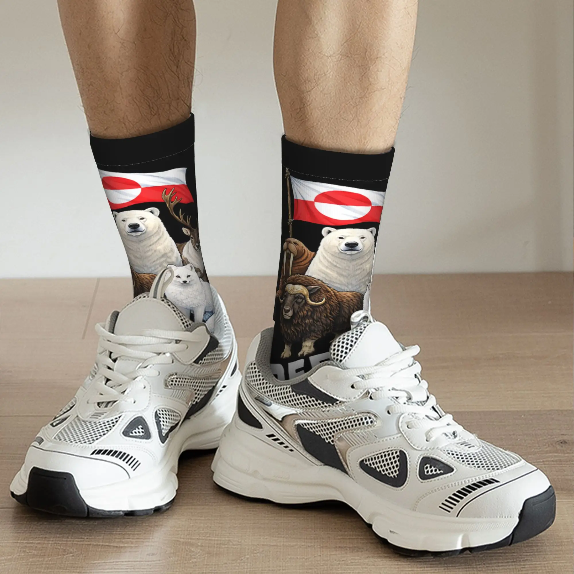 

Носки с флагом Гренландии (не для продажи), унисекс, весенне-летние, осенне-зимние, средней длины, подарки