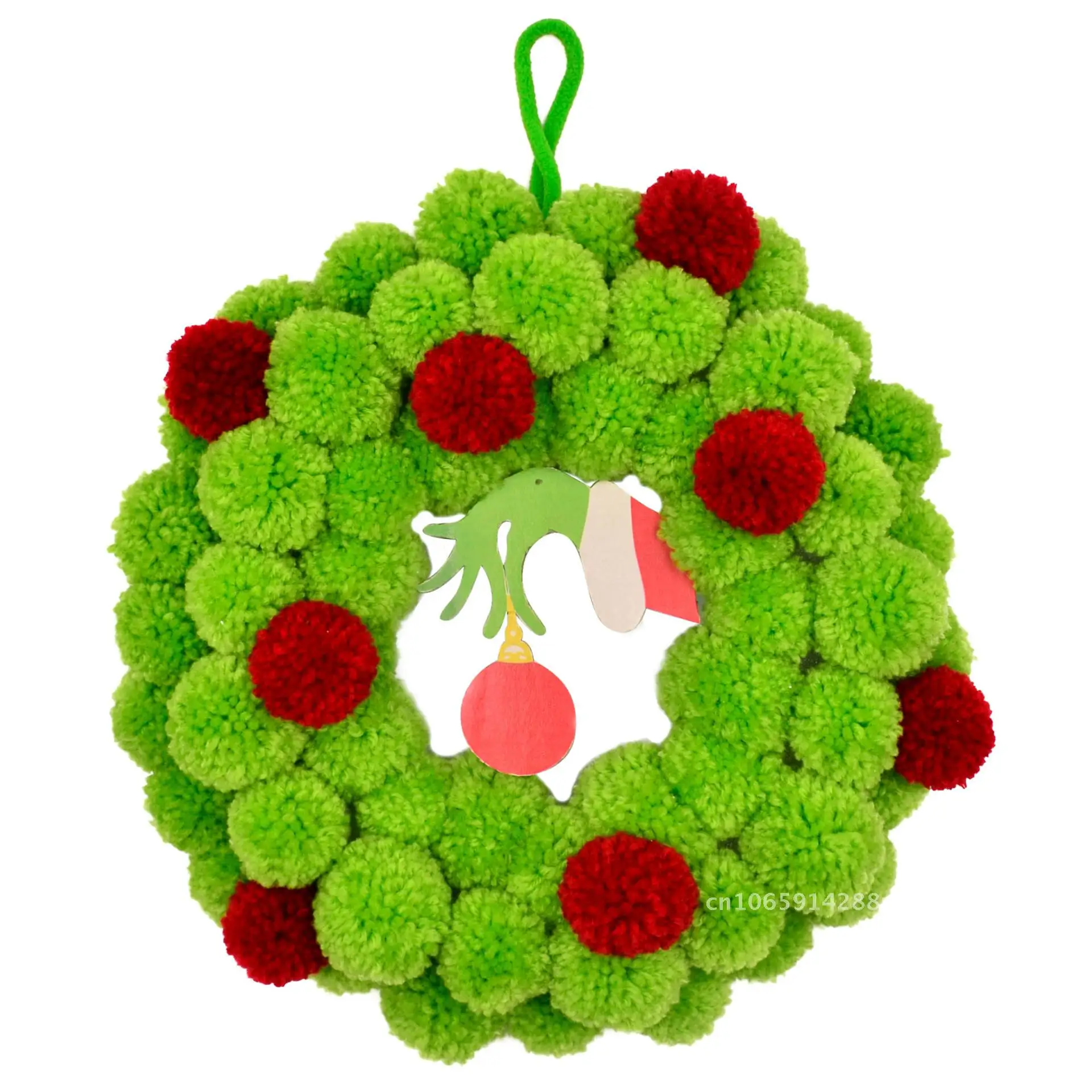 

Christmas fur ball wreath wreath atmosphere gift door decoration doorplate pendant