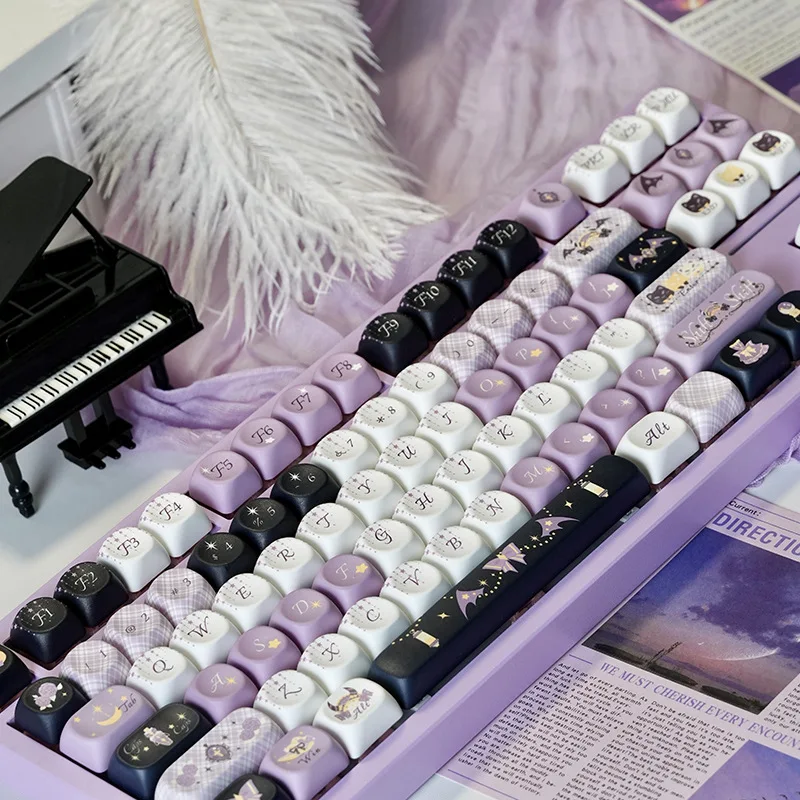 MOA purplestar weaving witch personality theme five-sided sublimation PBT custom mechanical keyboard keycaps