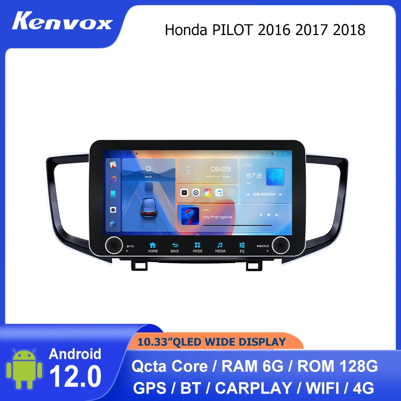 10.33'' Android Car radio For Honda Piolt 2016 2017 2018 GPS Navigation Carplay Multimedia Video Player Stereo Screen 2 Din