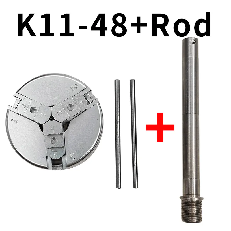 K11-48 48mm Mini 3-klauw zelfcentrerende boorkop voor draaibank, boormachine, bankslijpmachine, houtbewerking en draaien