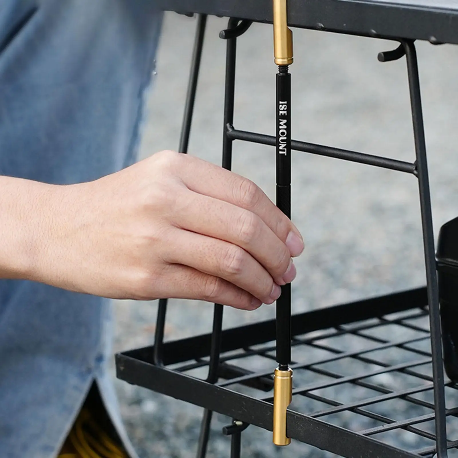 في الهواء الطلق شبكة الجدول تحديد قضيب التخييم ربط قضيب لصيد الأسماك شواء نزهات