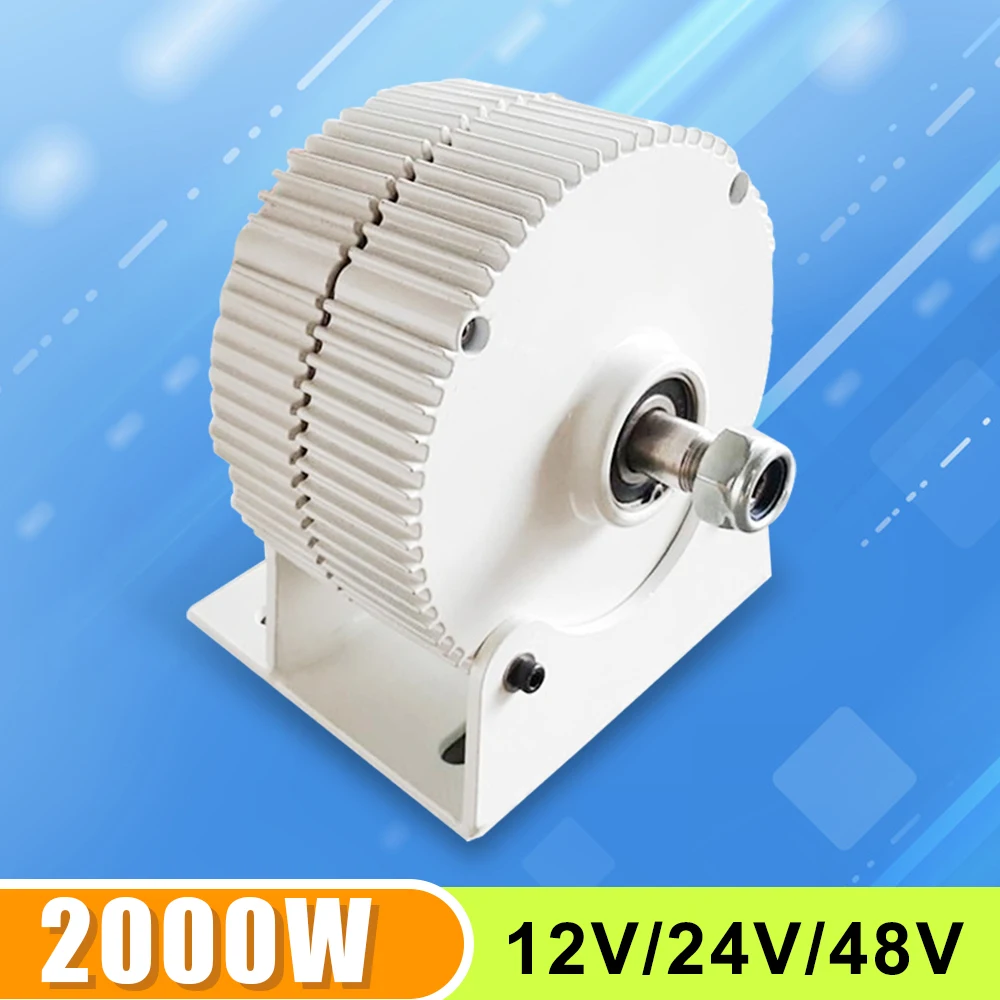 Gearless 2000W Permanent Magnet Generator 12V 48V Used For Low-Speed Household 220V in Wind Turbines and Water Turbines