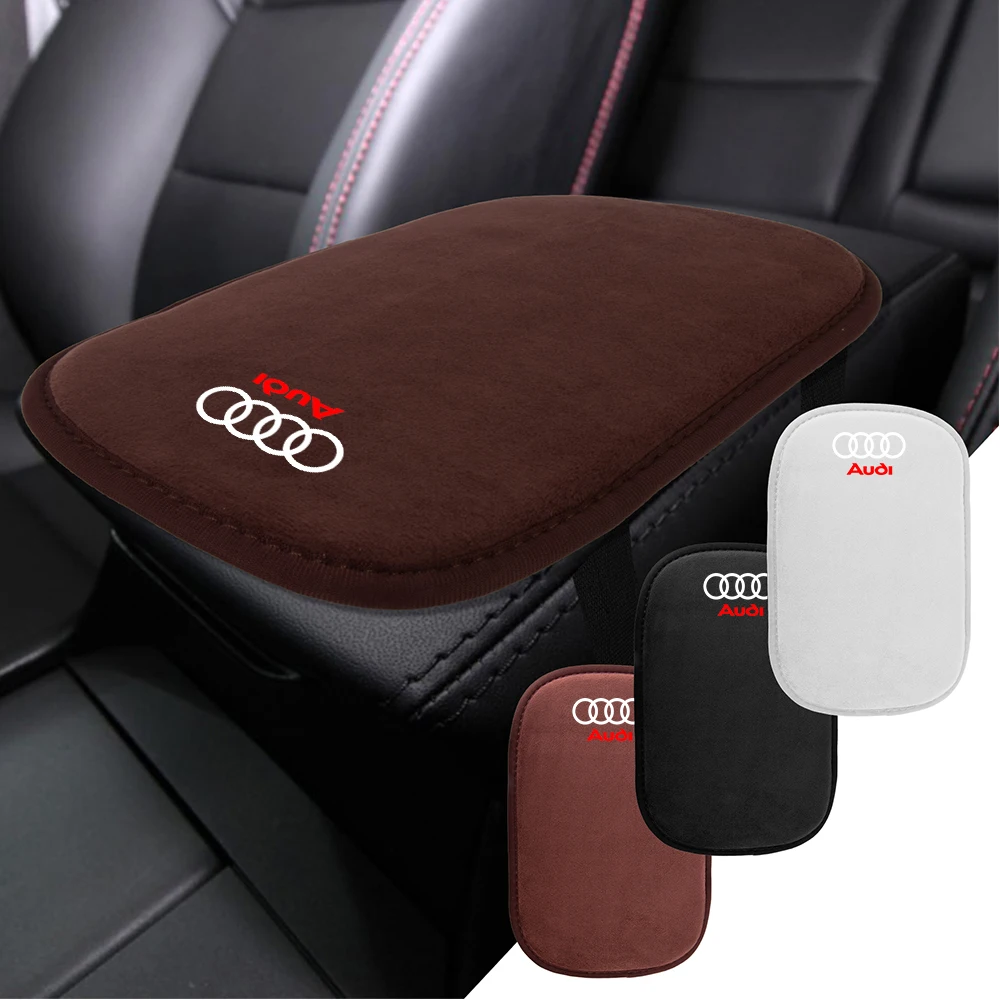 Car Decoration Center Console Armrest Box Mats Non-slip Fur Pad For Audi Sline A4 B7 B8 B9 A3 8P 8V 8L A5 A6 C6 C5 C7 A1 Q2 Q3