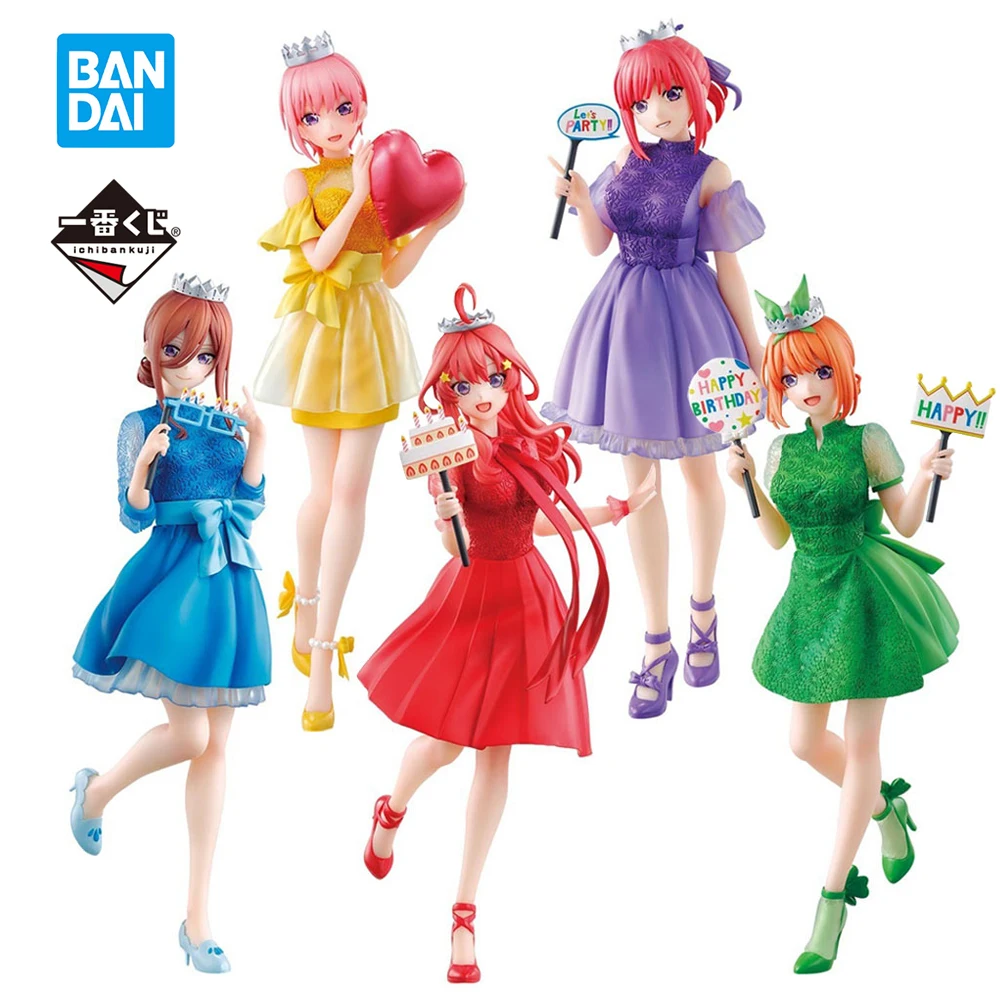 In Stock Banpresto Ichiban Kuji Itsutsugo Celebration Nakano Ichika Nino Miku Yotsuba Itsuki Anime Figure Model Toys 18Cm