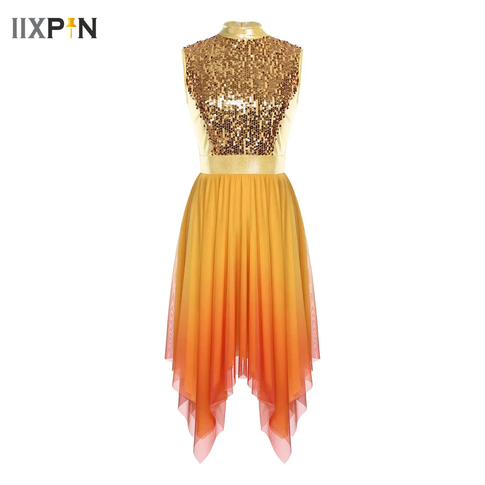 

Женский современный лирический литургический танцевальный костюм для хвала, церковные платья для хора, неровный подол, балетная туника для современного танца