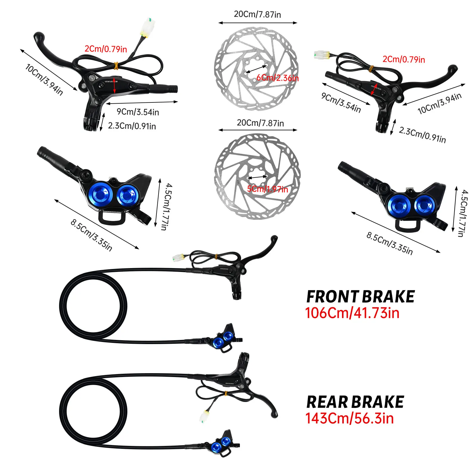 For SURRON Light Bee X New Integrated Brake Pump System Set with Brake Disc Electric Dirt Bike for Surron Motorcycle Accessories