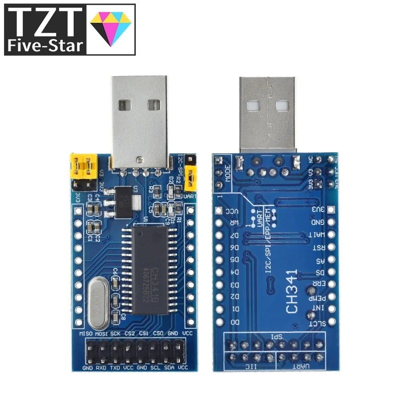 Programador CH341A USB a UART IIC SPI I2C, convertidor de puerto paralelo, módulo de placa de lámpara indicadora de operación integrada, 1/3 Uds.