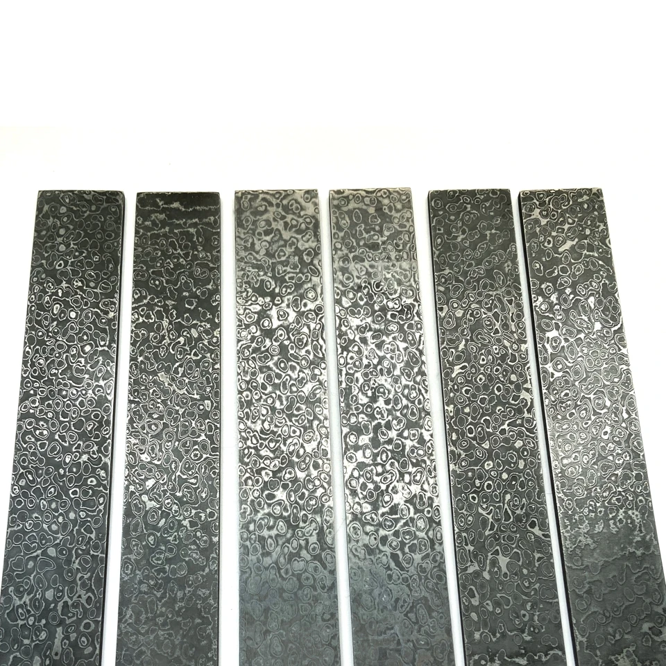 Imagem -03 - Sandwich Damascus Steel Billet Sheet Plate Bar para Fazer Facas Faça Você Mesmo Knife Blade Material em Branco Tem Sido Tratamento Térmico