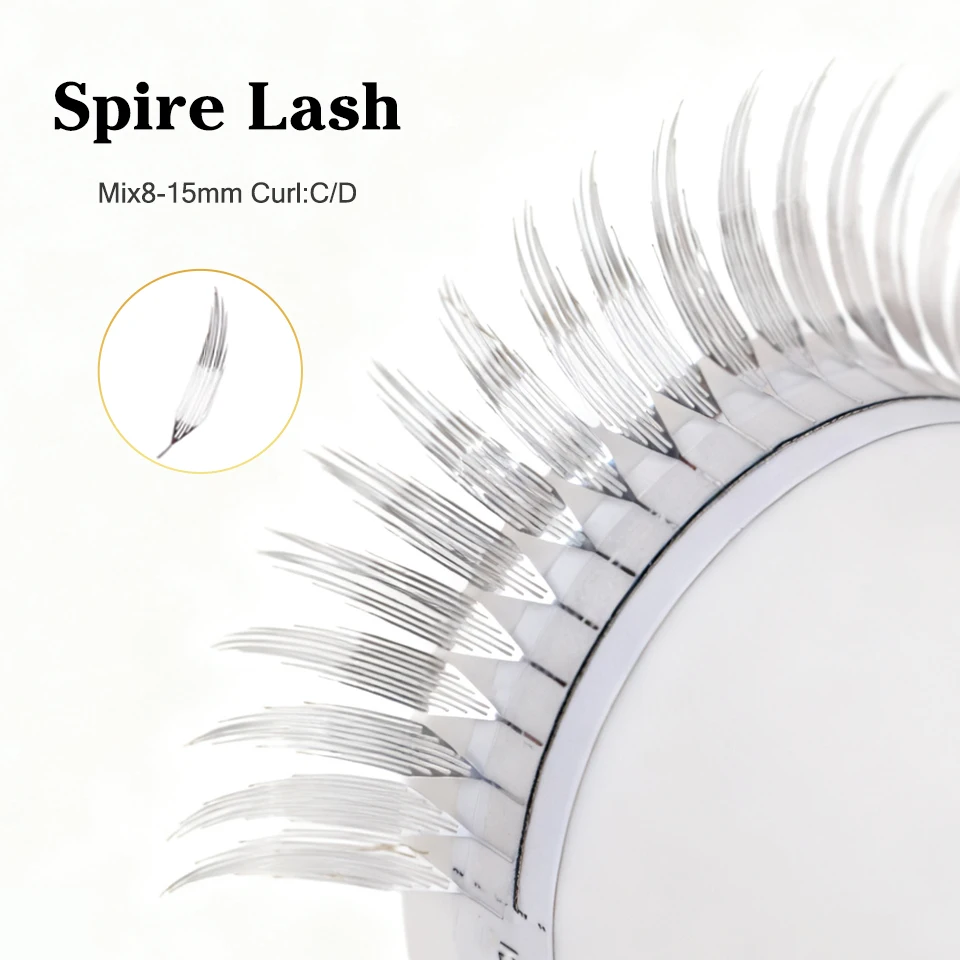 Rujade Holographic Tinsel Anime Lashes Feather Comic Spire Eyelash Extension Shiny Premade Fan Manga False Lash for Party Makeup