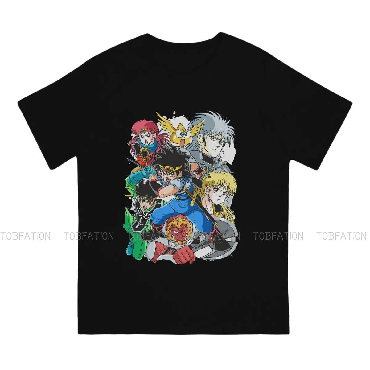 Dragon Quest Warrior T Shirt Vintage Homme High Quality Tshirt Loose Crewneck Men Clothes