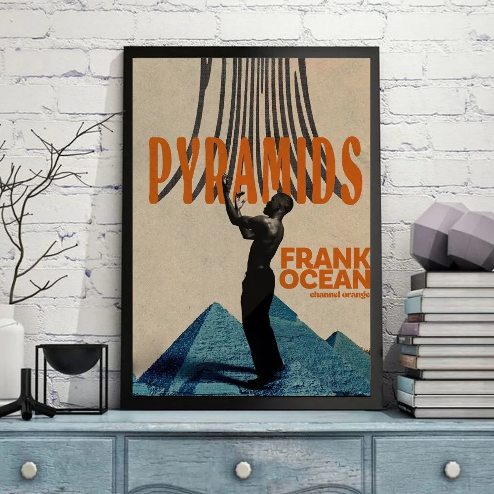 F-Frank Blond O-Ocean Singer Poster Self-adhesive Art Poster Retro Kraft Paper Sticker DIY Room Bar Vintage Decorative Painting