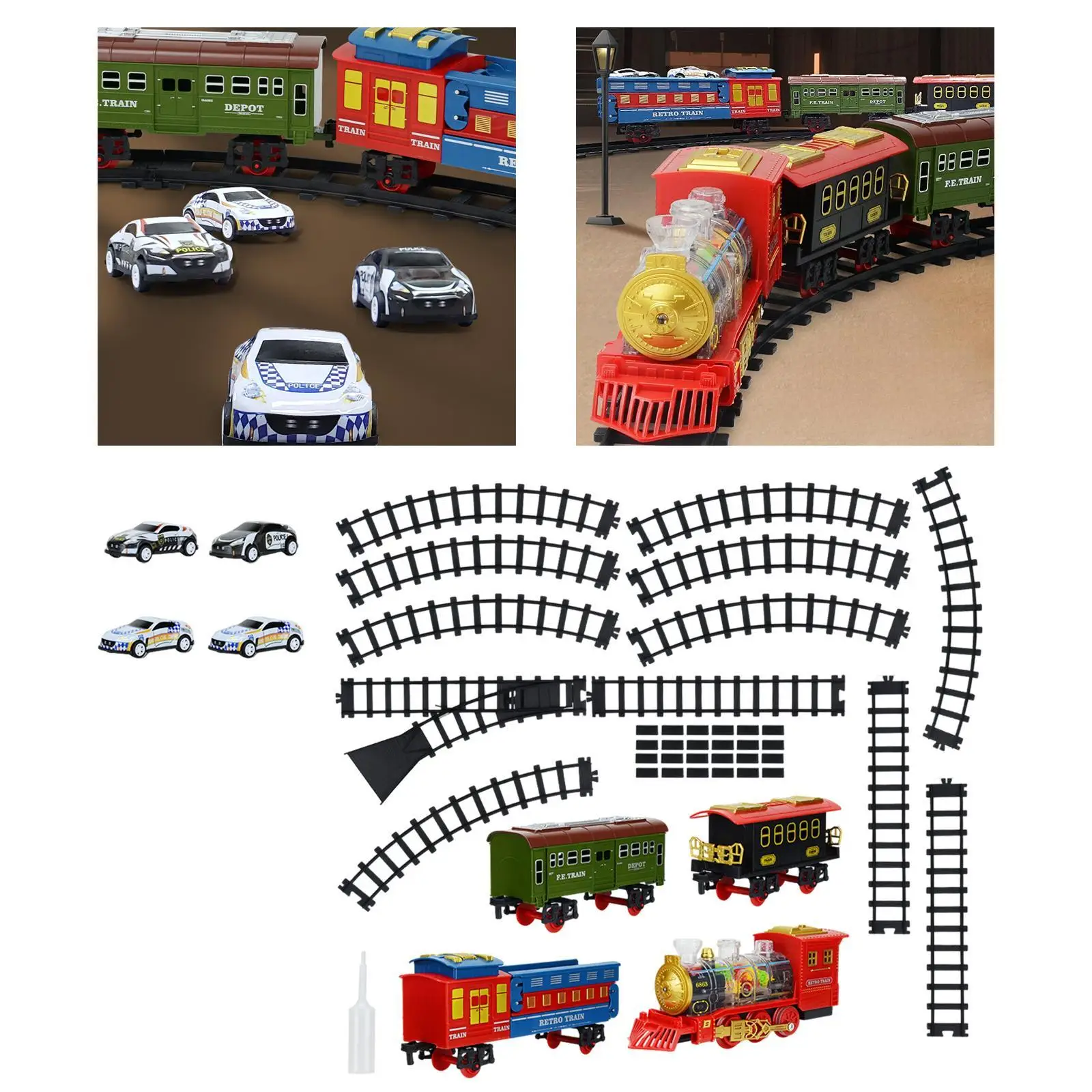 

Electric Train Set Train Track Playset for Girls Boys Birthday Party Gifts