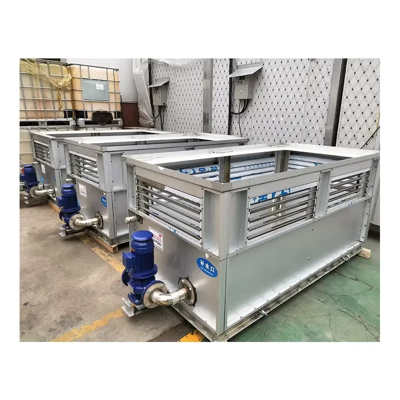 Water Cooled Evaporative Condenser 20kw 30kw 40kw 50kw 100kw 150kw Food Grade 2 Outlet Heat Exchanger Motor Eco-Friendly