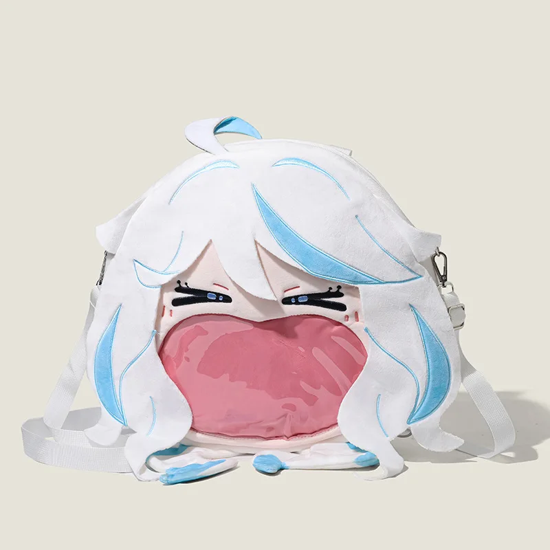 

Mihoyo Genshin Impact Furina Q-Version Doll Backpack Portable Storage Bag Male and Female Backpacks Messenger Bag Birthday Gift