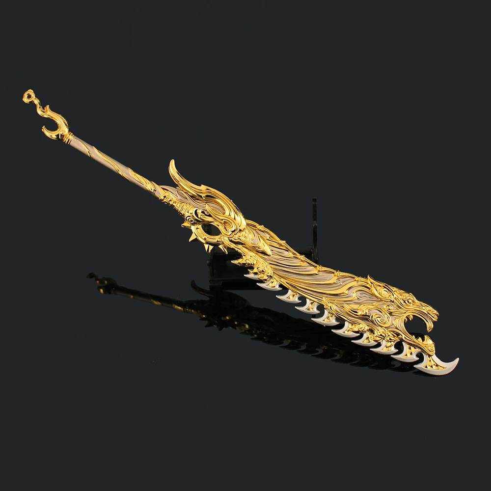 30 cm Naraka: Bladepoint Waffe Shanjun Fury Breites Messer Spiel Peripherie Metall Samurai Schwert Modell Ornament Handwerk Geschenke Spielzeug Jungen