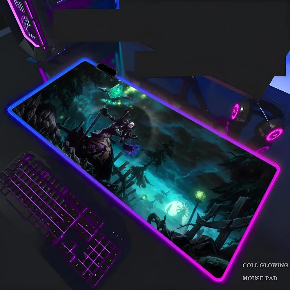 P-Potters D-Darks M-Magic A-Art Mouse Pad Mousepad Rgb  Mouse Pad Gaming Backlight Pc anime Accessories Gamer Keyboard Backlit M