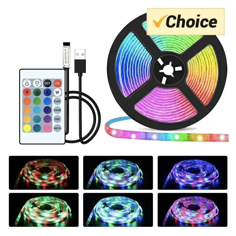 Imagem -05 - Ambilight-sincronizado tv Led Luzes Tiras Decoração 310m Usb 2835 5v Fita Rgb Luz Luz de Fundo Quarto Quarto Decoração Strip