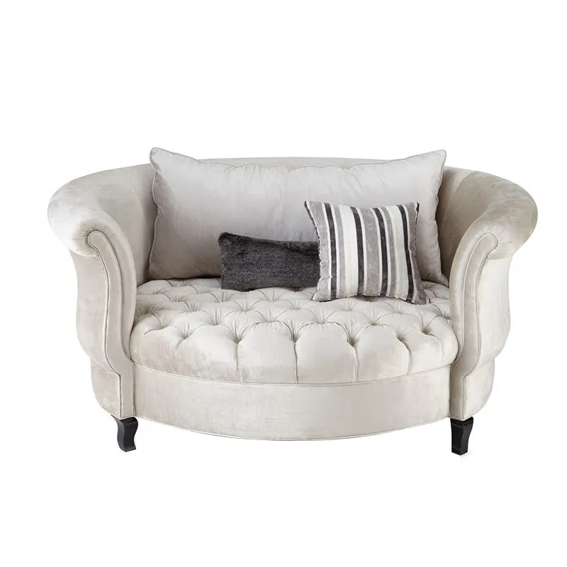 Nordic single sofa blue round American buckle 1.2 meters Internet celebrity pink lazy sofa chair big bag
