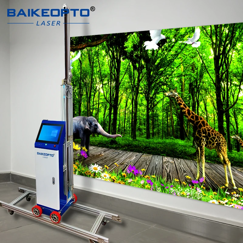 BK-GW32 3D Inkjet Direct Mural Painting Zeescape  Wall  Printer Automatic 3d Vertical Wall Printer Direct to Wall