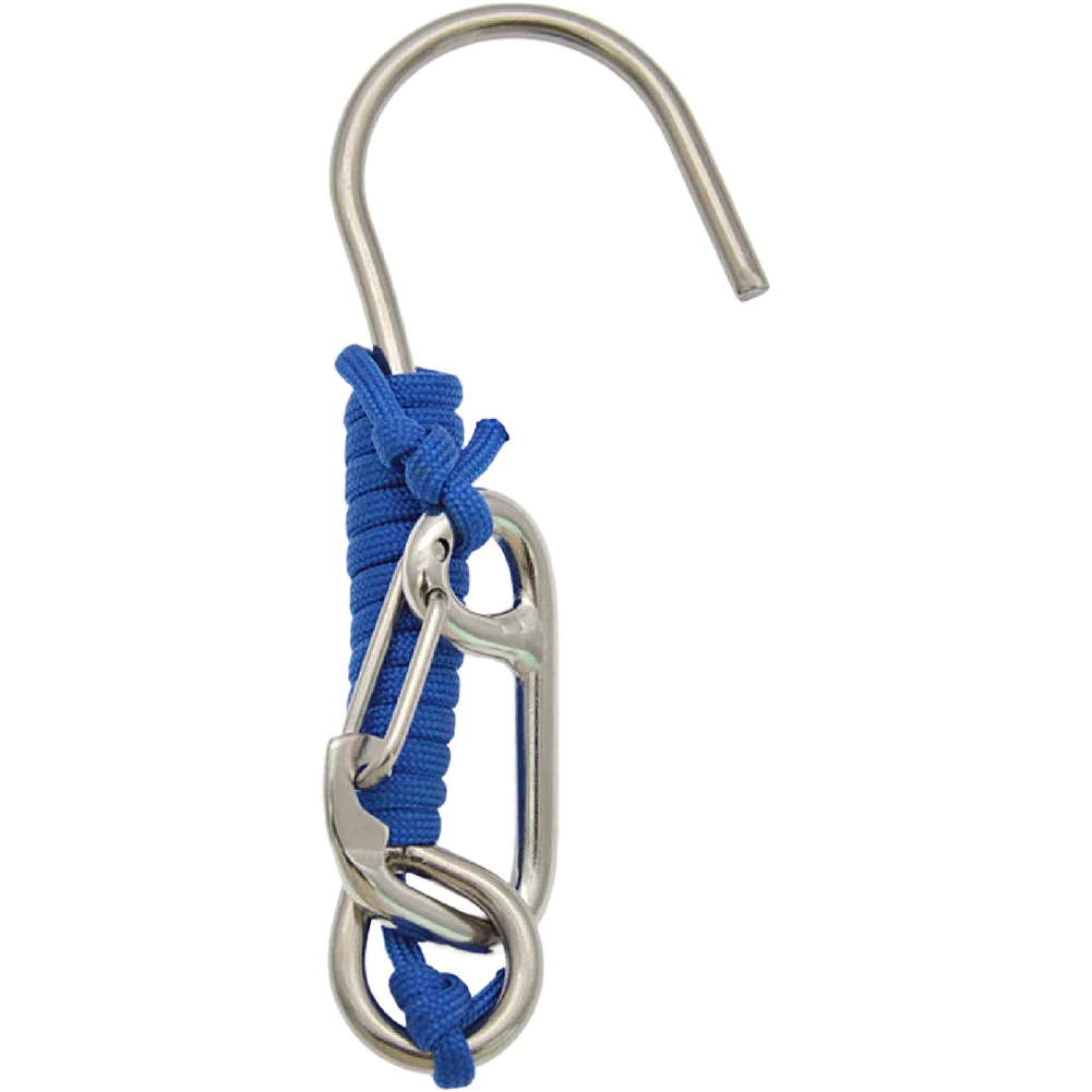 

316 Stainless Steel Diving Flow Hook for Secure Rock Attachment with Luminous Rope and 60mm Fast Release Mechanism