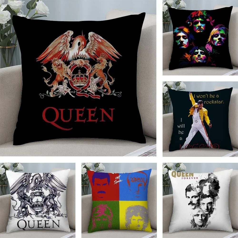 Queen BandS Pillow Case Short Plush Sofa Decorative Gift Home Double-sided Printing Cushion