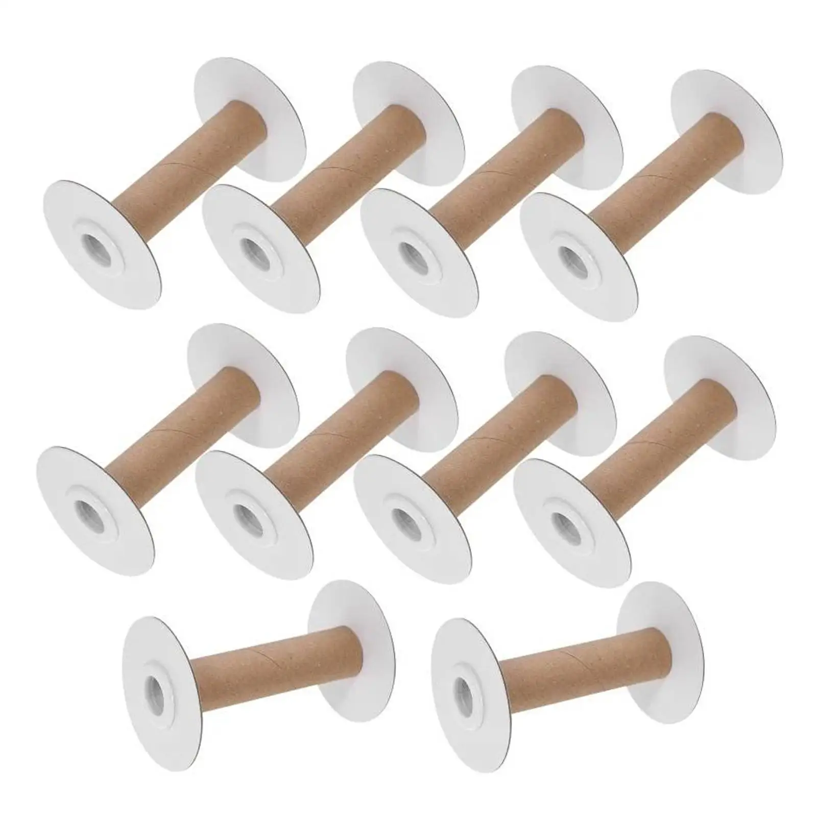 10Pcs Paper Sewing Spools Cord Chain Empty Wire Spools Manual Thread String Bobbin for Home Yarn Crafts Chain Embroidery Thread