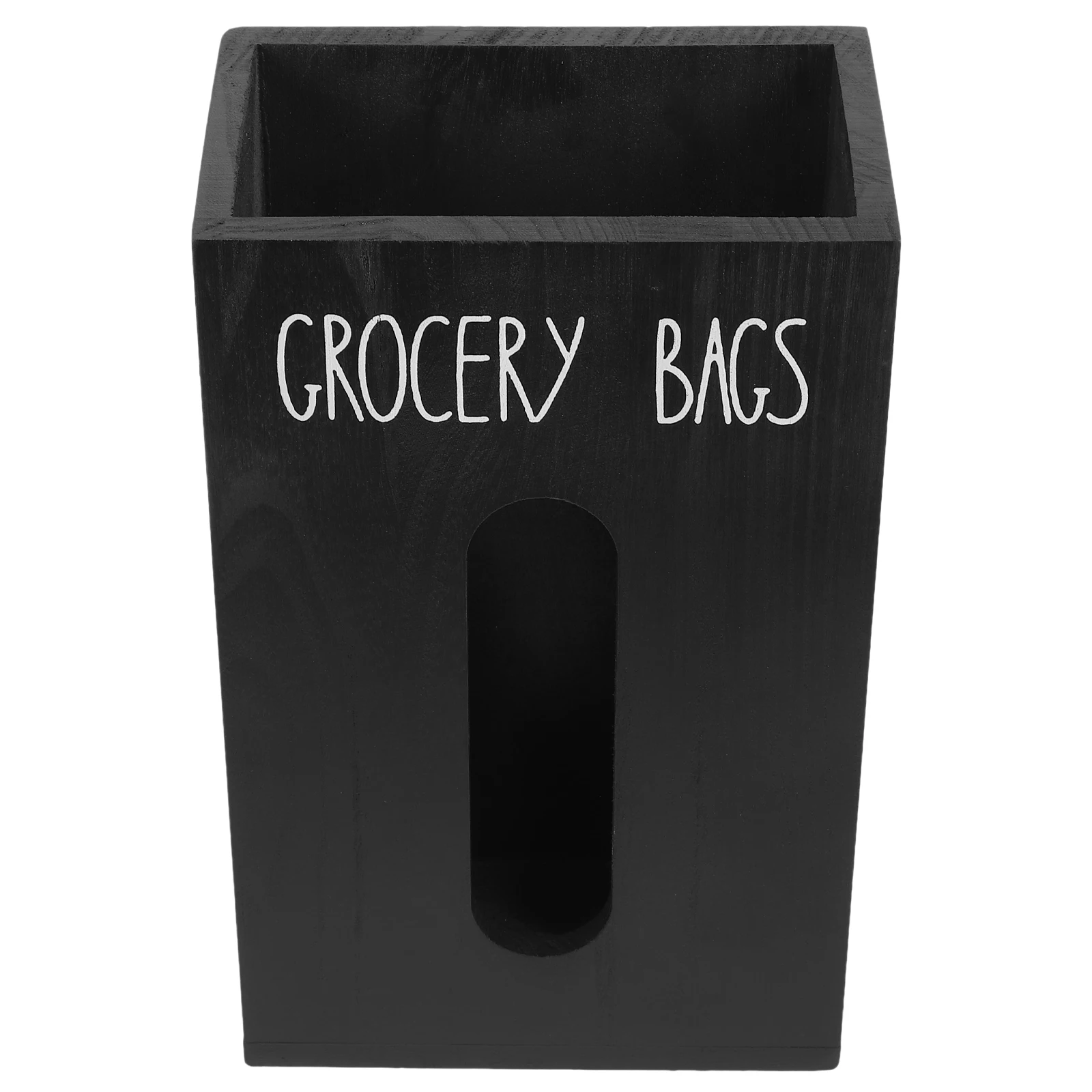 

Wooden Storage Trash Bag Holder Large Capacity Garbage Bag Storage Organizer Black Home Office Decor Grocery Container Organizer