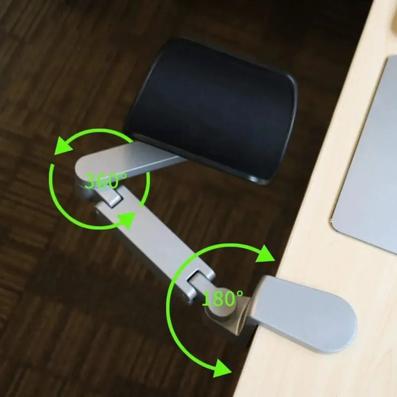 

Metal Arm Rest Wrise Support Home Office Mouse Hand Computer Desk Adjustable Mouse Pad Armrest for Ergonomic Hand Comfort Shoul