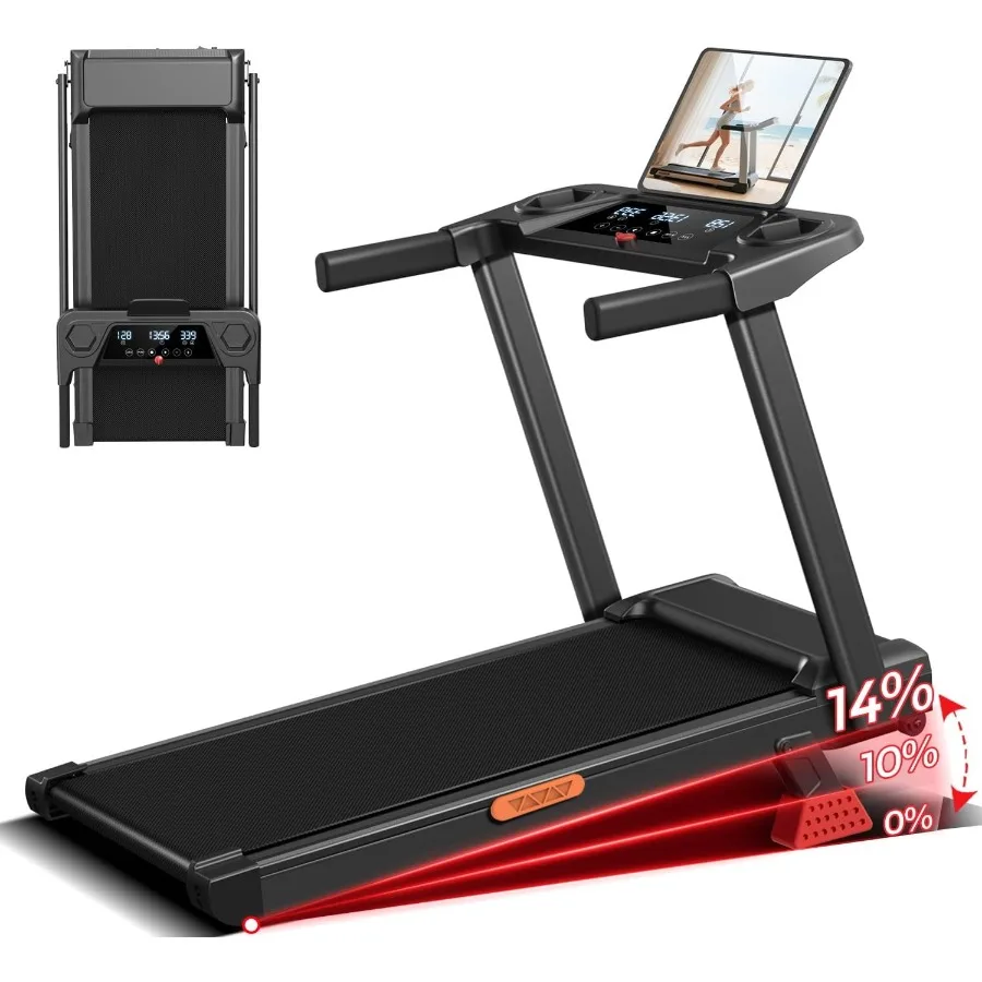 Treadmills for Home with Incline, Foldable Treadmill with Handle