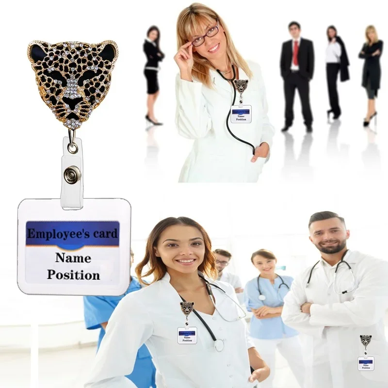 Imagem -02 - Voltar Clip id Nome Badge Holder 360 ° Rotativo Abelha Girassol Butterfly Design Reel para Enfermeira Staff Work Pass Card Tag